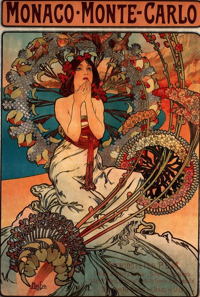 Monaco Monte Carlo by Alphonse Mucha